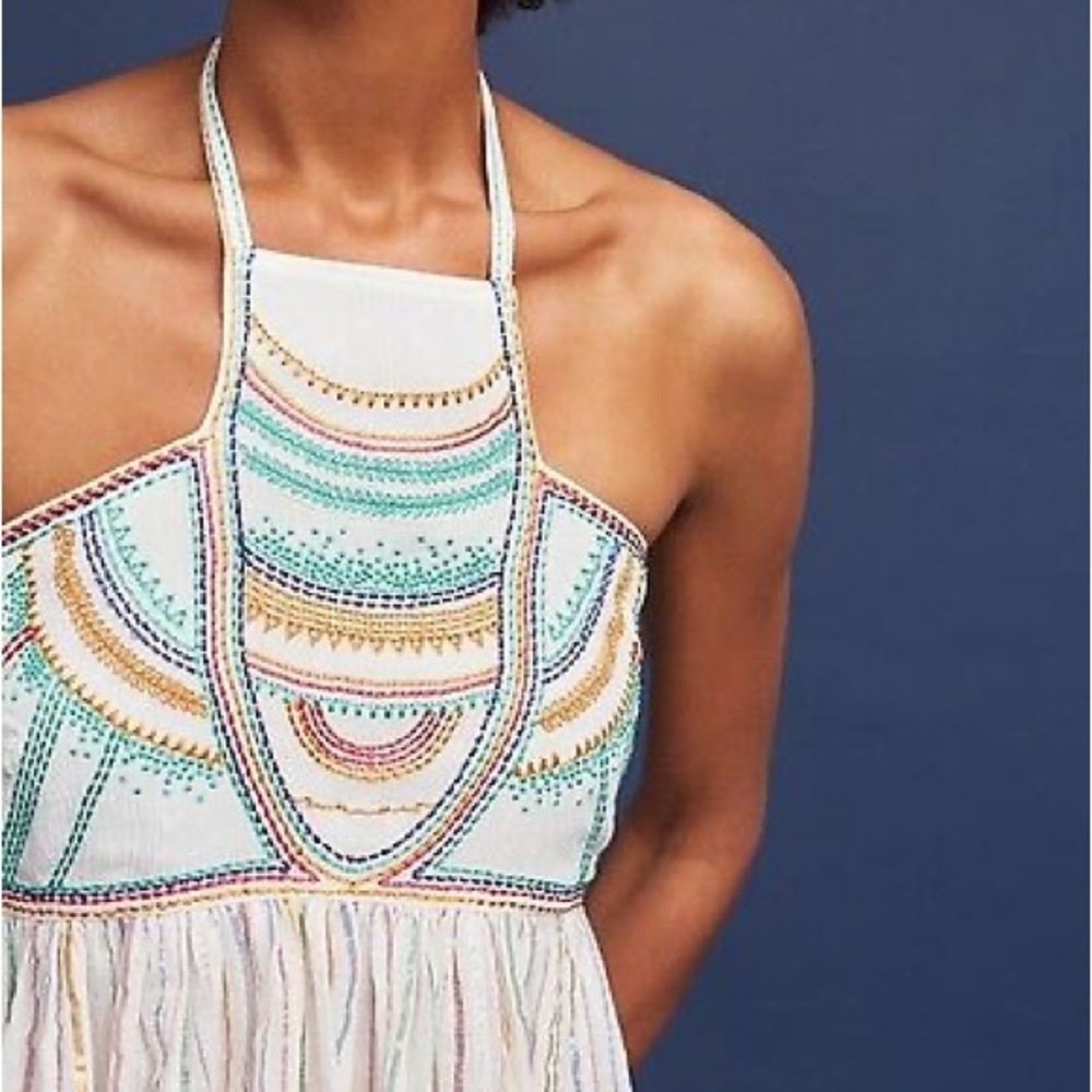Anthropologie Floreat Itzel Halter Top